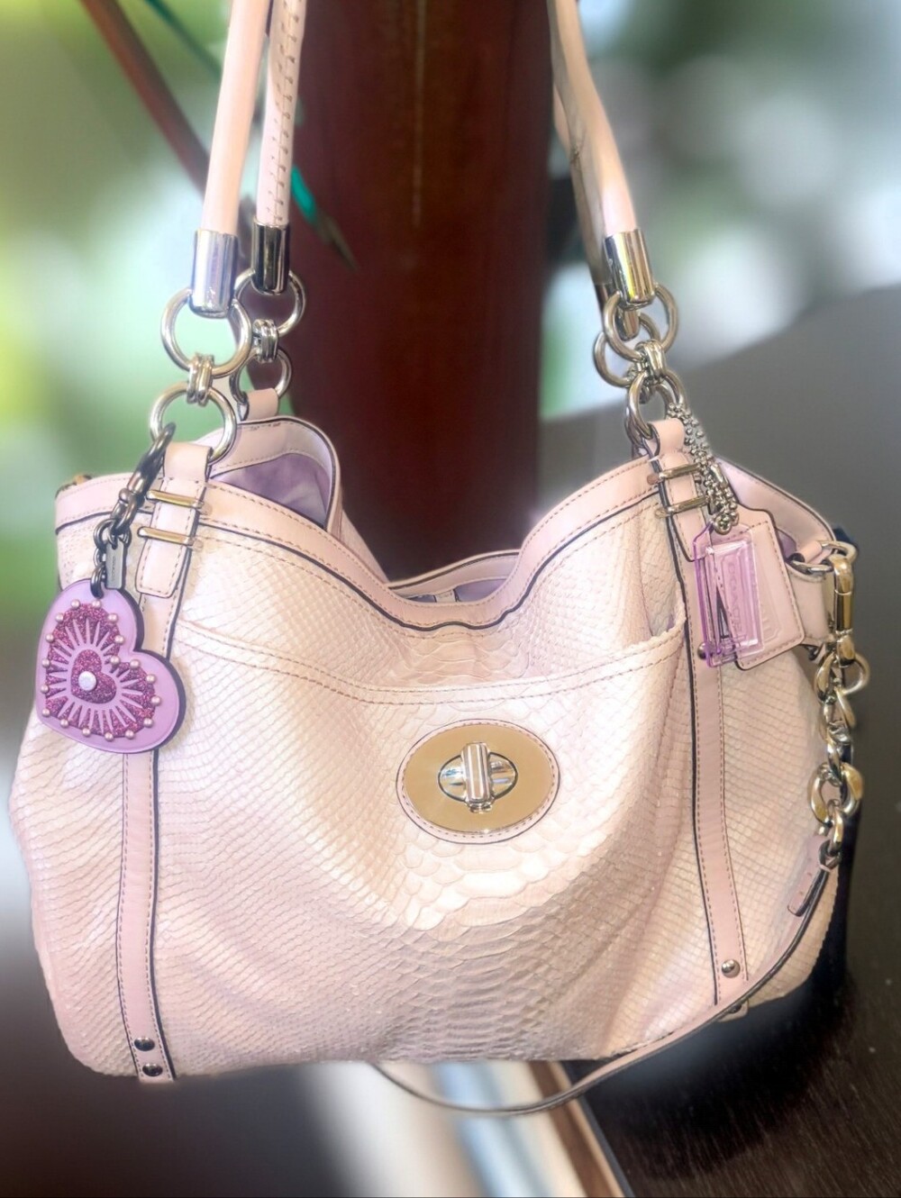 Coach Audrey Pinnacle Embossed Python Limited Edition Tote